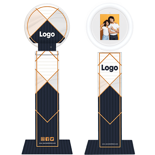 Sample full vinyl wrap layout for the Selfie Stand